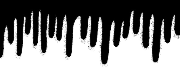 Graffiti Spray malowane linie i kropki grunge na białym tle Czarny atrament rozpryski linie i krople na ilustracji wektorowych ściany
