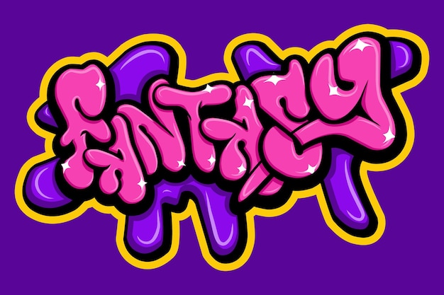 Graffiti z fantazją z rozpryskiem