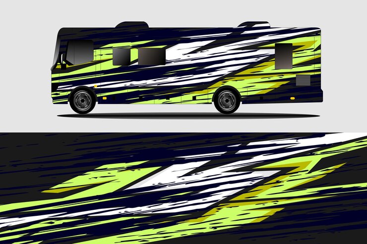 Wektor graficzna abstrakcyjna linia wyścigowa background kit design for wrap vehicle race car rally adventure an