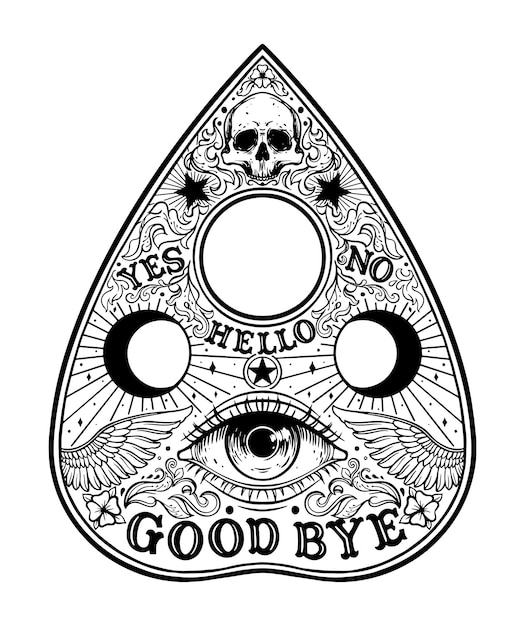 Graficzna Ilustracja Planszy Ouija