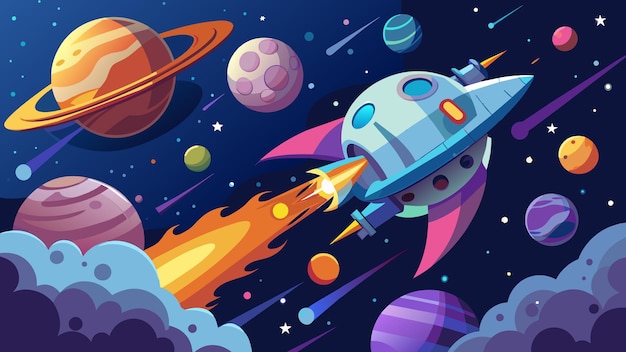 Graficzna ilustracja wektora podróży międzygwiezdnych EPS format pliku źródłowego bezstratny projekt ikony skalowania