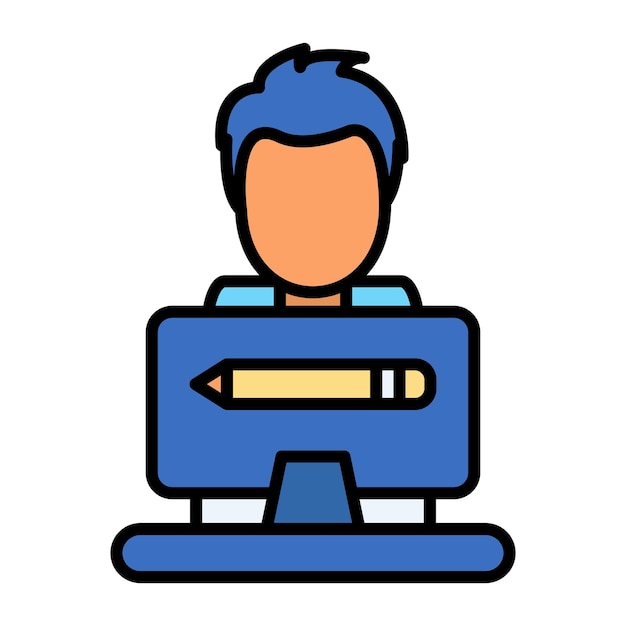 Graficzny projektant Flat Illustration