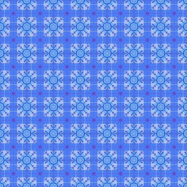 Graficzny Wzór śnieżynki. Niebieskie Tło Wektor Kolorów