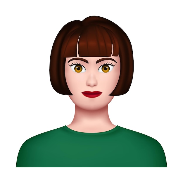 Grafika 3d Avatar Kobieta Zdjęcie Profilowe