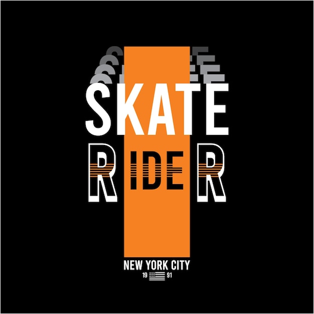 Grafika Skate Rider Dla Typografii Premium Vector Koszulki