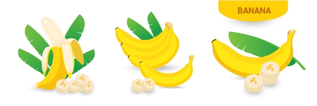 Grafika świeżych Owoców Banana.