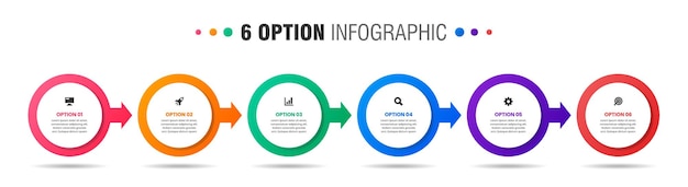 Grafika Szablonów Projektowania Elementów Infografiki Z Ikonami I Opcjami