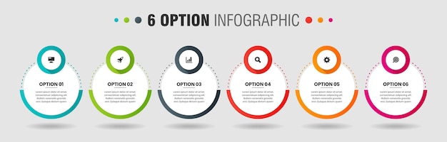 Grafika Szablonów Projektowania Elementów Infografiki Z Ikonami I Opcjami