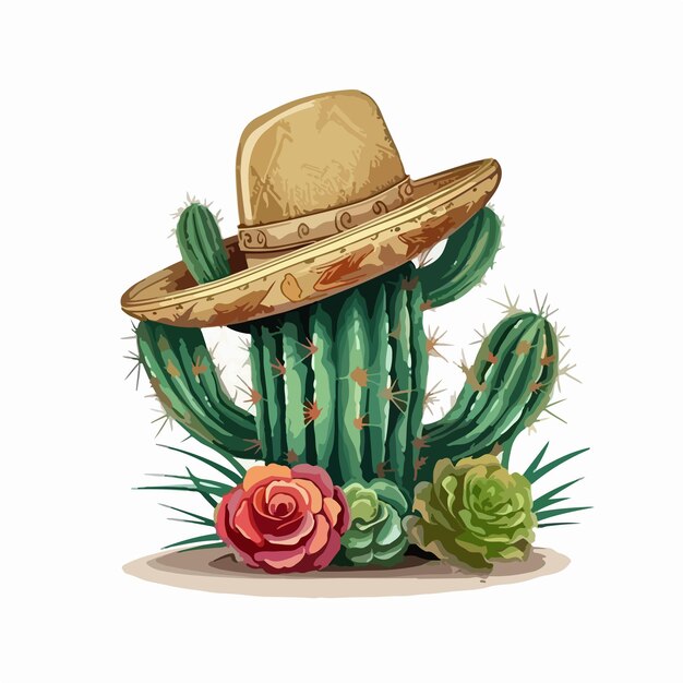 Grafika wektorowa Cactus Ilustracja Cinco De Mayo Meksyk