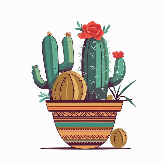 Grafika Wektorowa Cactus Ilustracja Cinco De Mayo Meksyk