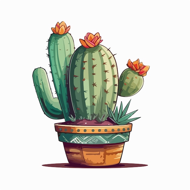 Grafika Wektorowa Cactus Ilustracja Cinco De Mayo Meksyk