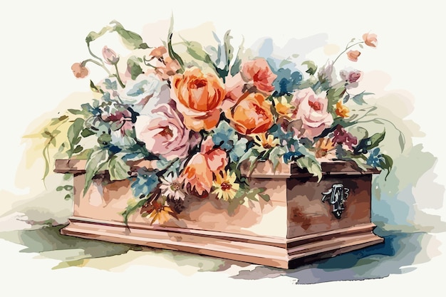 Plik wektorowy grafika wektorowa kwiatowy na czarnym akwarela malarstwo kolorowe plamy tło kwiat liść bukiet