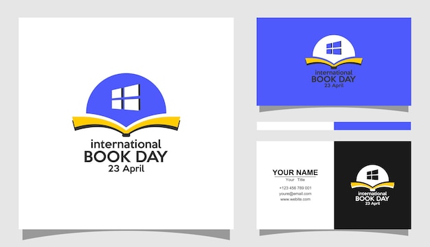 Plik wektorowy grafika wektorowa logo książki i ikona logo międzynarodowego dnia książki