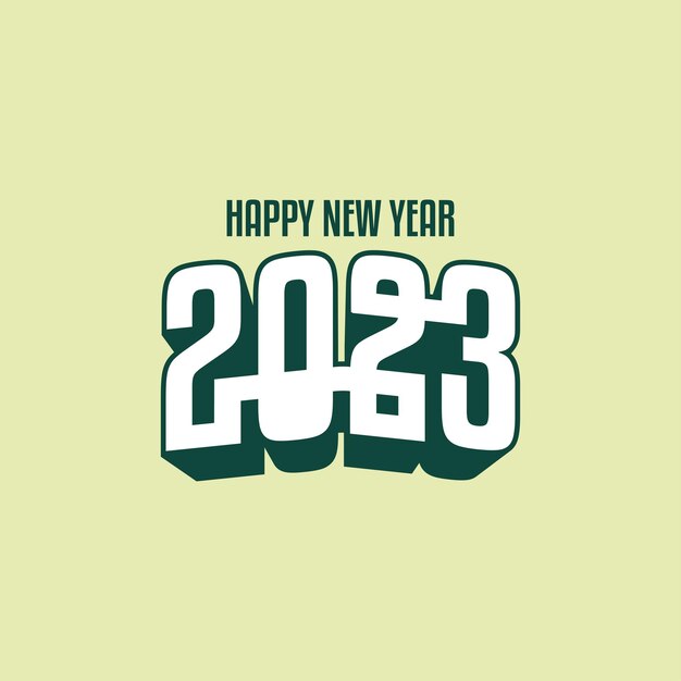 grafika wektorowa mówiąc szczęśliwego nowego roku 2023