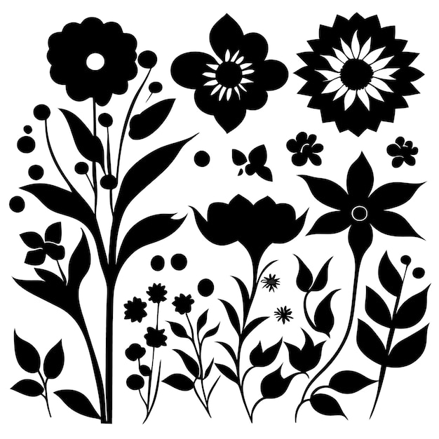Grafika Wektorowa Naturyinspirowane Motywami Kwiatowymi I Roślinnymi