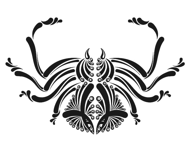 Plik wektorowy grafika wektorowa ozdobny pająk. oryginalny obraz tatuażu