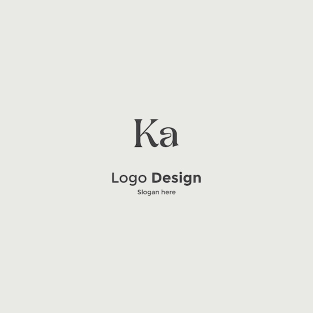 Grafika wektorowa projektu logo Ka
