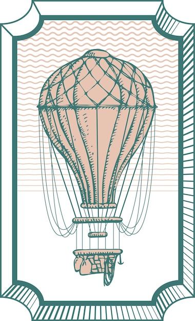 Grafika Wektorowa Starego Dwupłatowca Lotniczego W Stylu Starej Pocztówki Retro Vintage