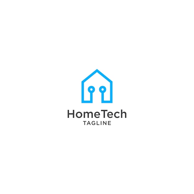 Grafika Wektorowa Szablonu Projektu Logo Home Tech