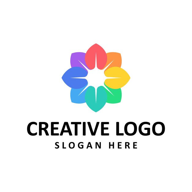 Grafika wektorowa szablonu projektu logo streszczenie kwiat