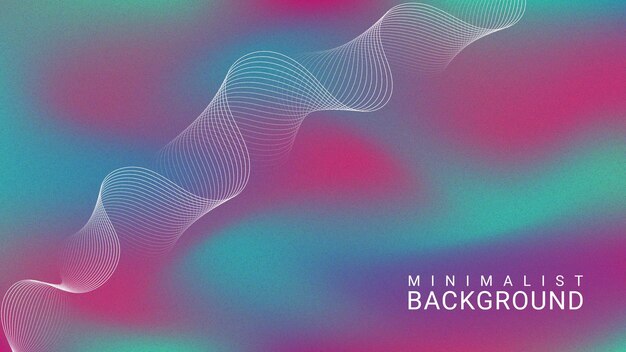 Grainy abstract gradient background with wavy lines