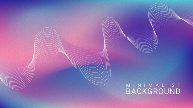 Grainy abstract gradient background with wavy lines