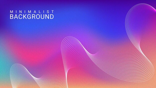 Grainy abstract gradient background with wavy lines