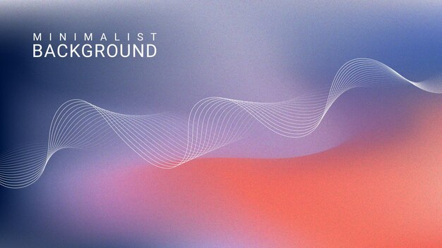 Grainy abstract gradient background with wavy lines