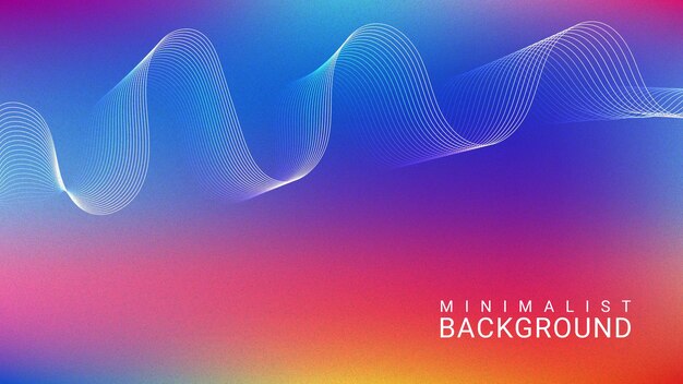 Grainy abstract gradient background with wavy lines