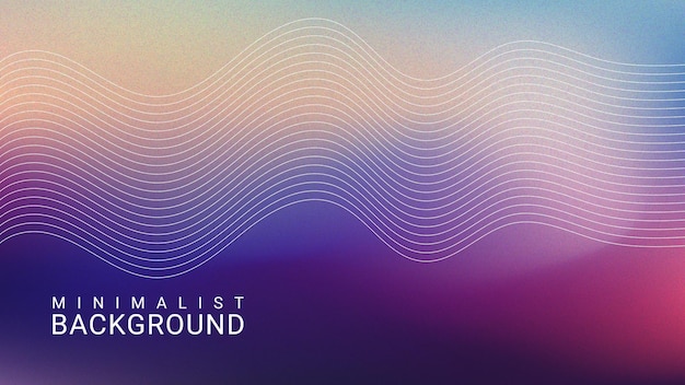 Grainy abstract gradient background with wavy lines