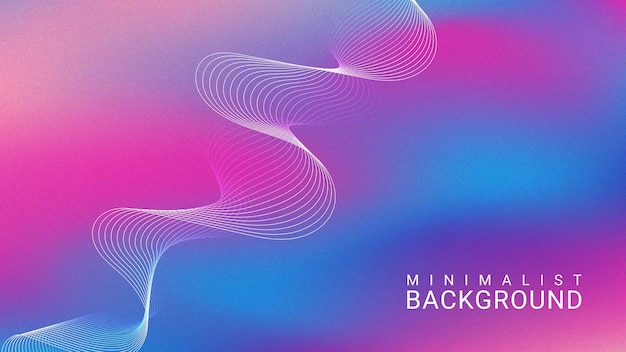 Grainy abstract gradient background with wavy lines