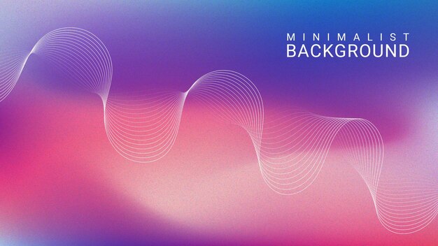 Grainy abstract gradient background with wavy lines