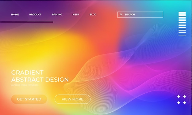 Grainy Vector Gradient Background dla Landing Page Design