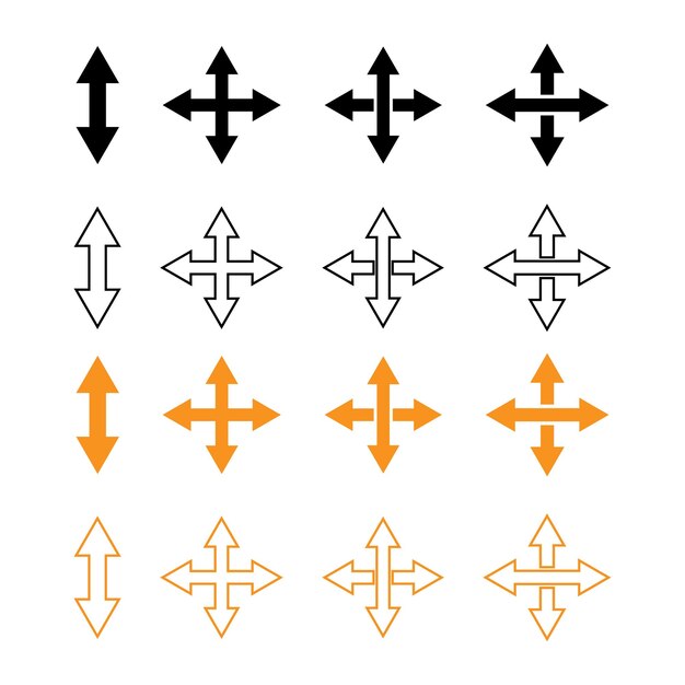 Grancin colec flechas establecer iconos icono de flecha coleccin de vectores de flecha flecha curs
