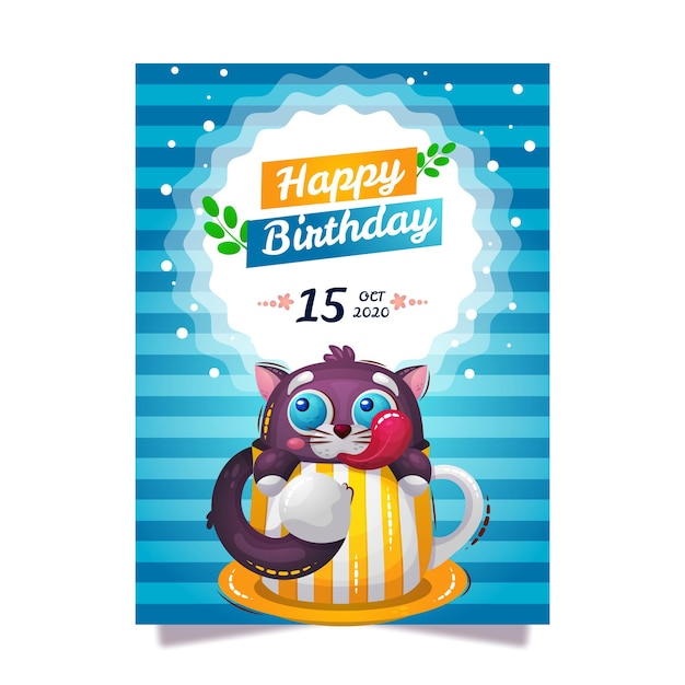 Gratulacje Z Okazji Urodzin Karty Z Kotem