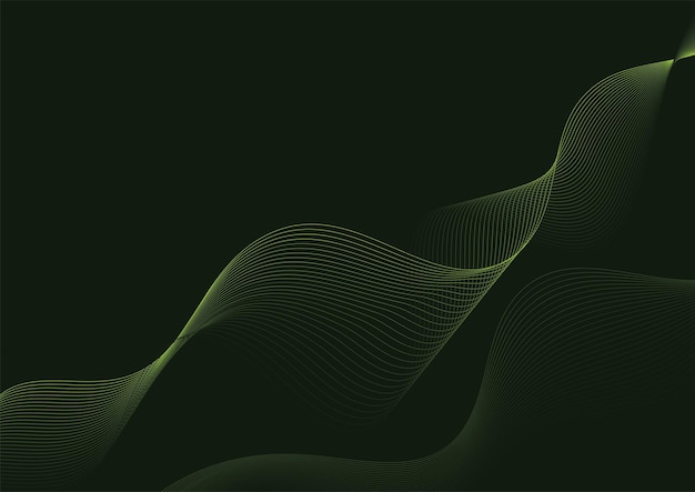 Green Flowing Abstract Wave Background