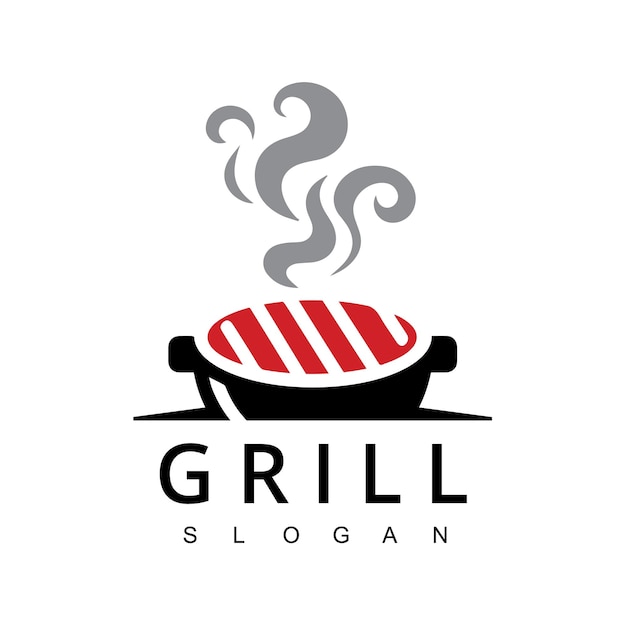 Plik wektorowy grill logo etykieta odznaka i inne wzory ilustracja wektorowa płomienia ognia