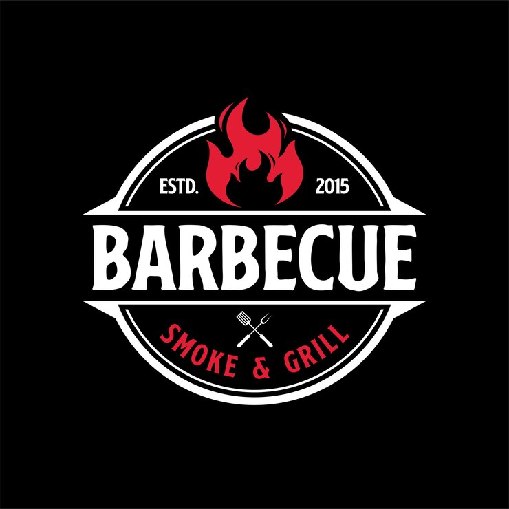 Wektor grill logo szablon projektu inspiracja ilustracja wektorowa