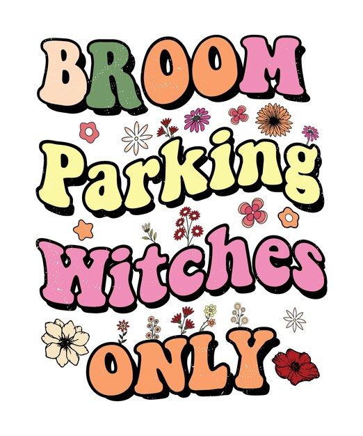 Groovy styl Halloween typografii t-shirt Design, vintage typografia t-shirt Design, groovy y-shirt