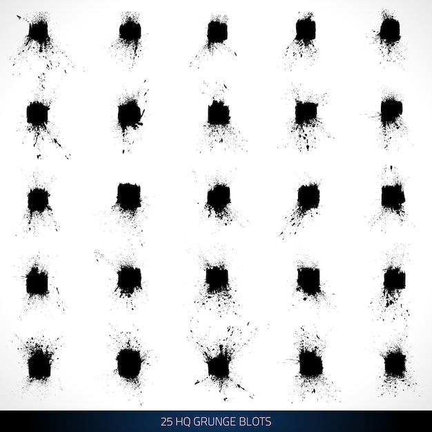 Grunge Blots Vector Set