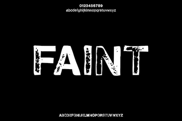 Grunge Faint Creative Wektorowy teksturowany projekt czcionki alfabetu