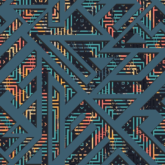 Grunge geometryczny bezszwowy wzór eps 10 plik wektorowy
