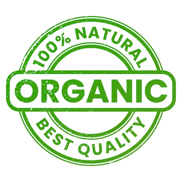 Plik wektorowy grunge green organic 100 natural best quality pieczęć ilustracji wektorowych naklejki