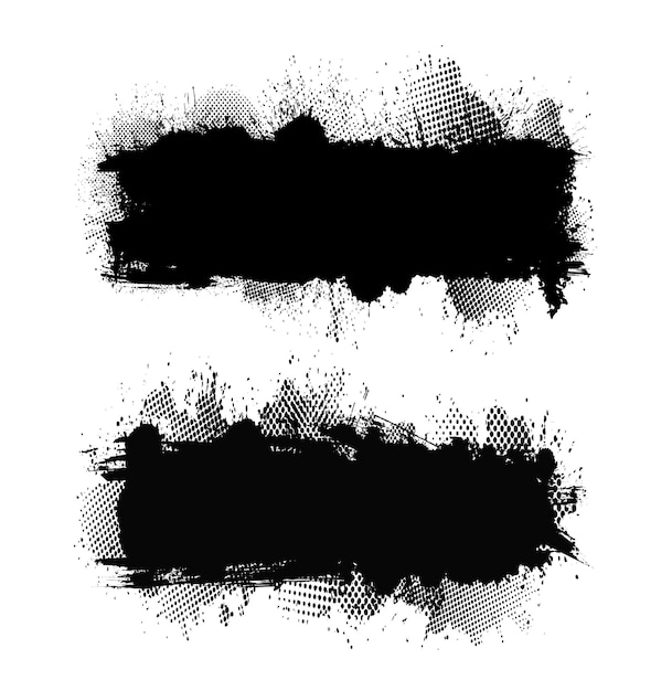 Grunge ikony półtonów transparenty