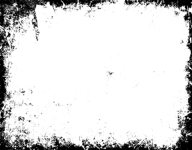 Grunge obramowanie wektor tekstura tło Abstrakcyjna nakładka ramki Brudne i uszkodzone tło Ilustracja wektorowa grafiki z przezroczystym białym EPS10