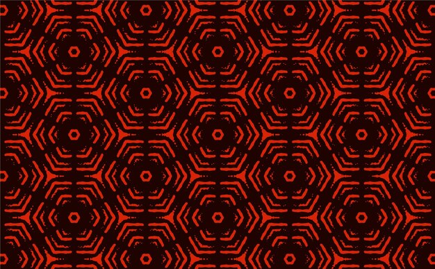 Grunge sześciokątny czerwony wzór
