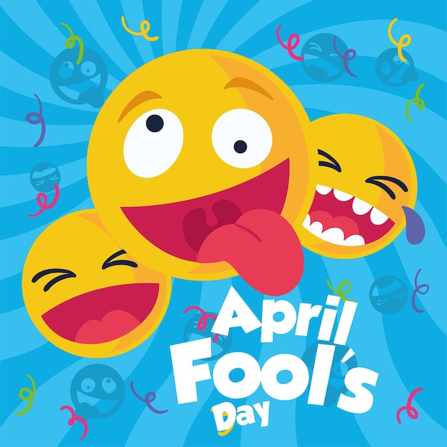 Plik wektorowy grupa emotikonów śmiejących się z szablonu kwietnia głupców vector