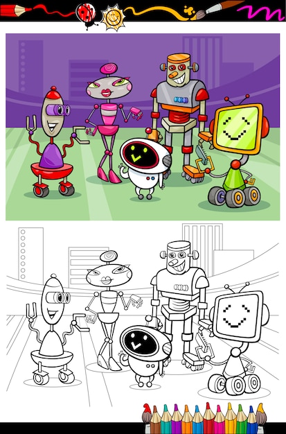 Grupa Kreskówka Robotów Kolorowanki