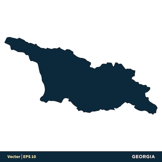 Gruzja Europa Kraje Mapa Wektor Ikona Szablon Projektu Ilustracja Wektor Eps 10