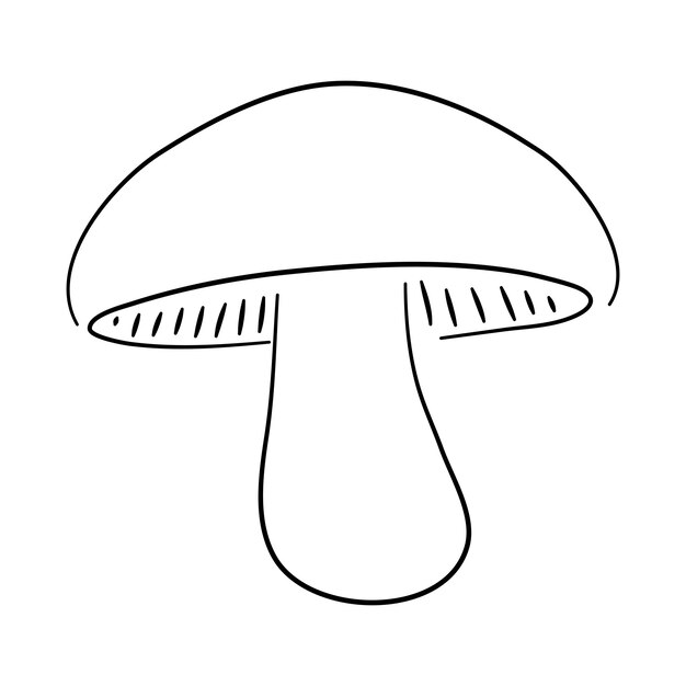 Grzyb doodle ikona Ręcznie rysowane czarny szkic ilustracji wektorowych